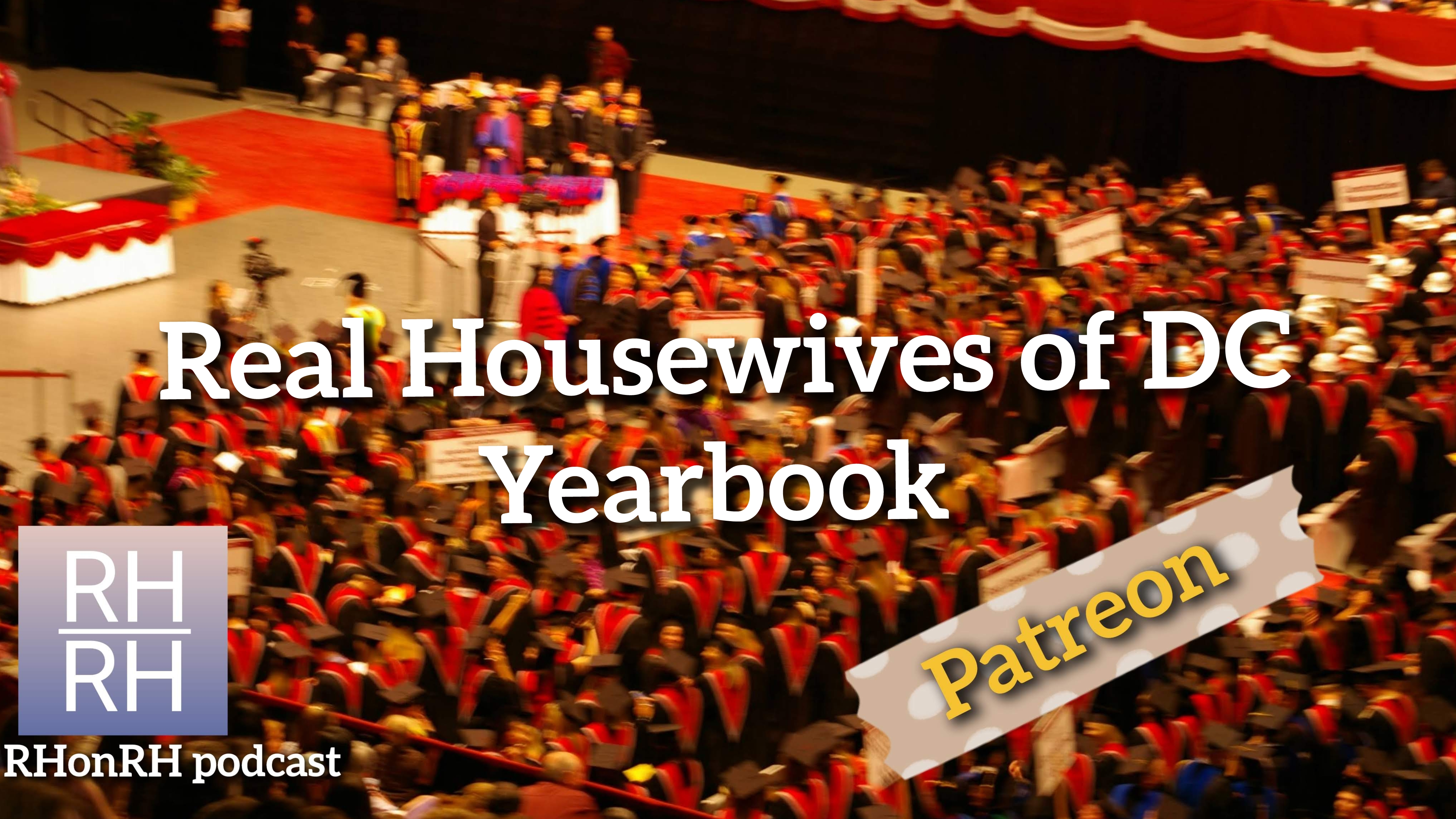 Graduation ceremony with episode title