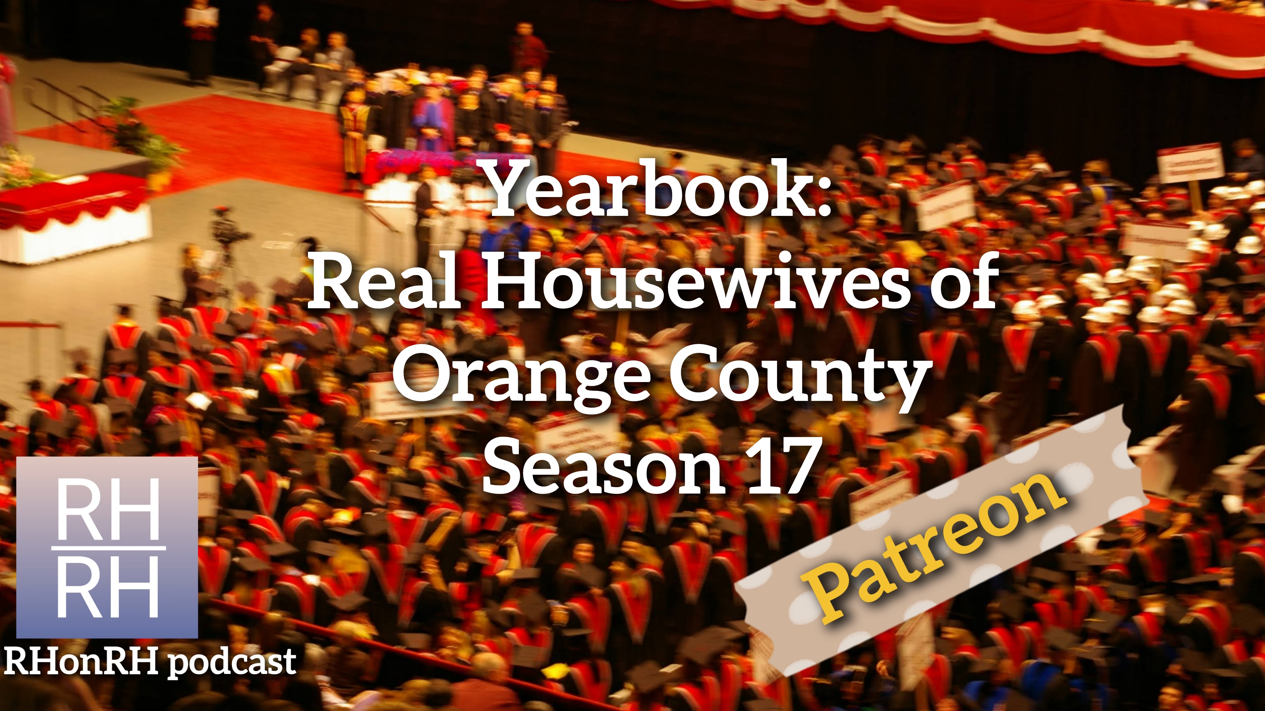 Graduation ceremony with episode title