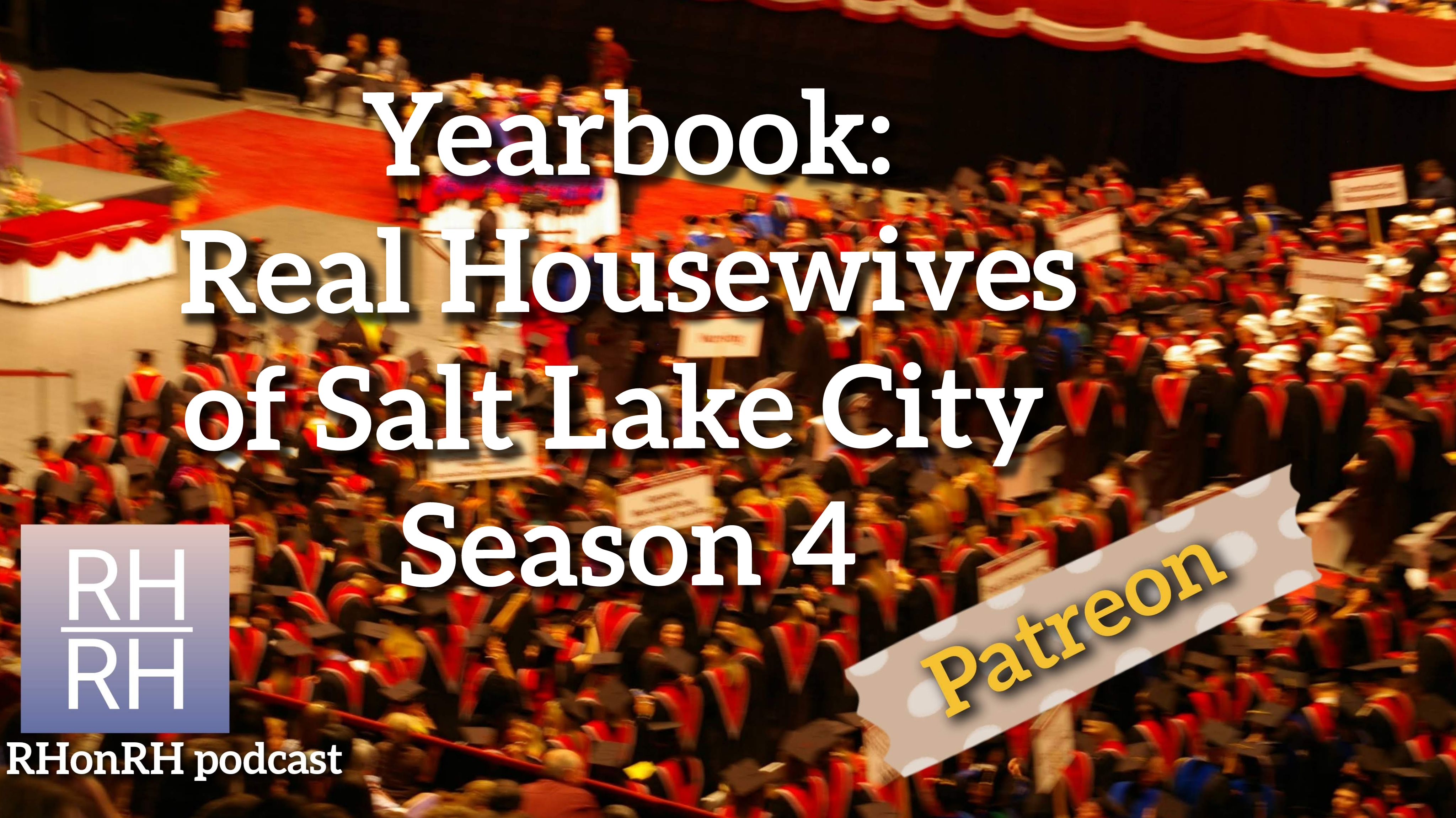 Graduation ceremony with episode title