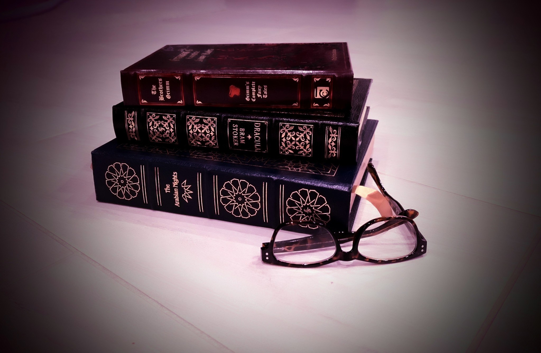 Glasses and books
