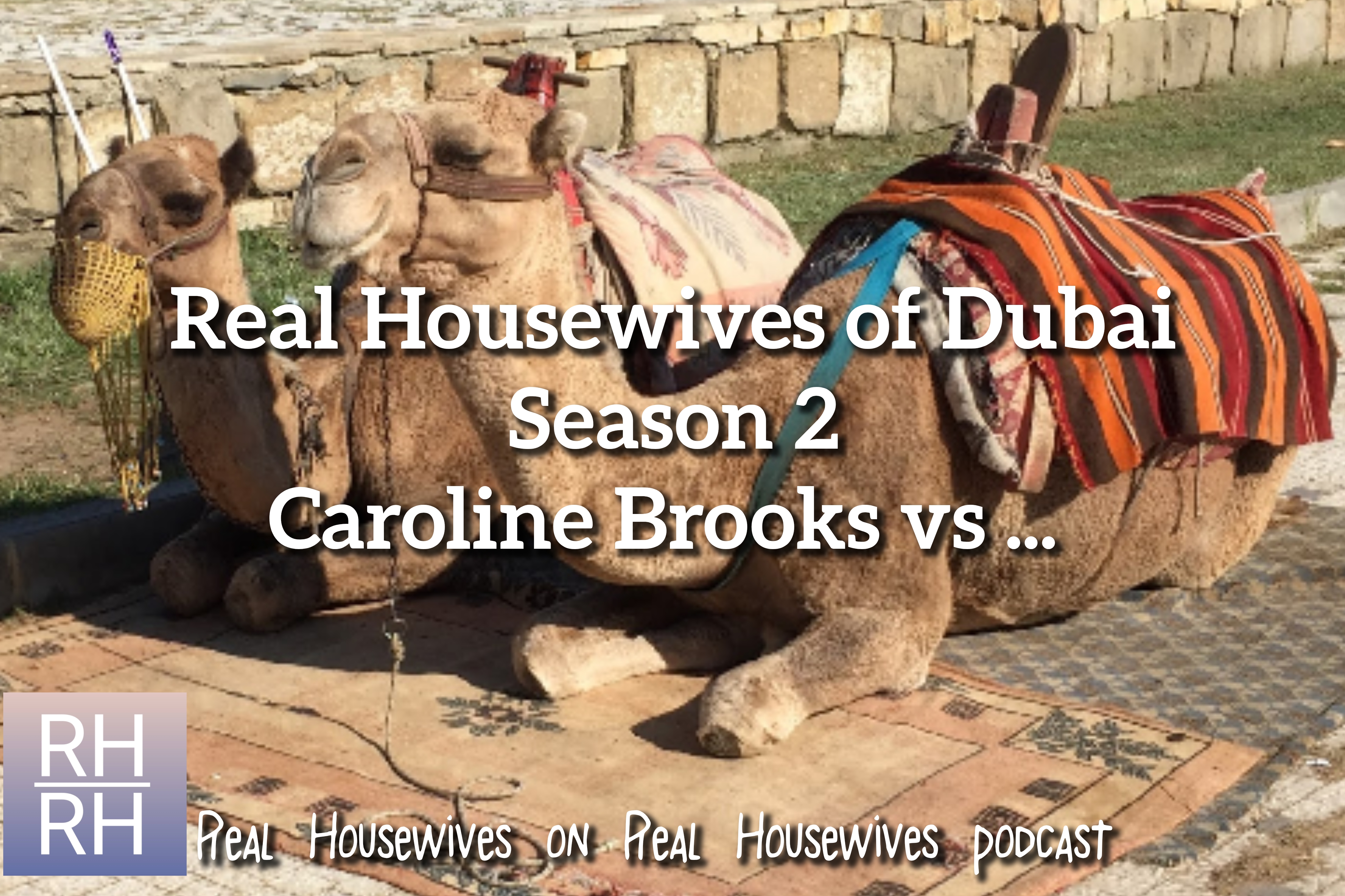 Two camels with episode title