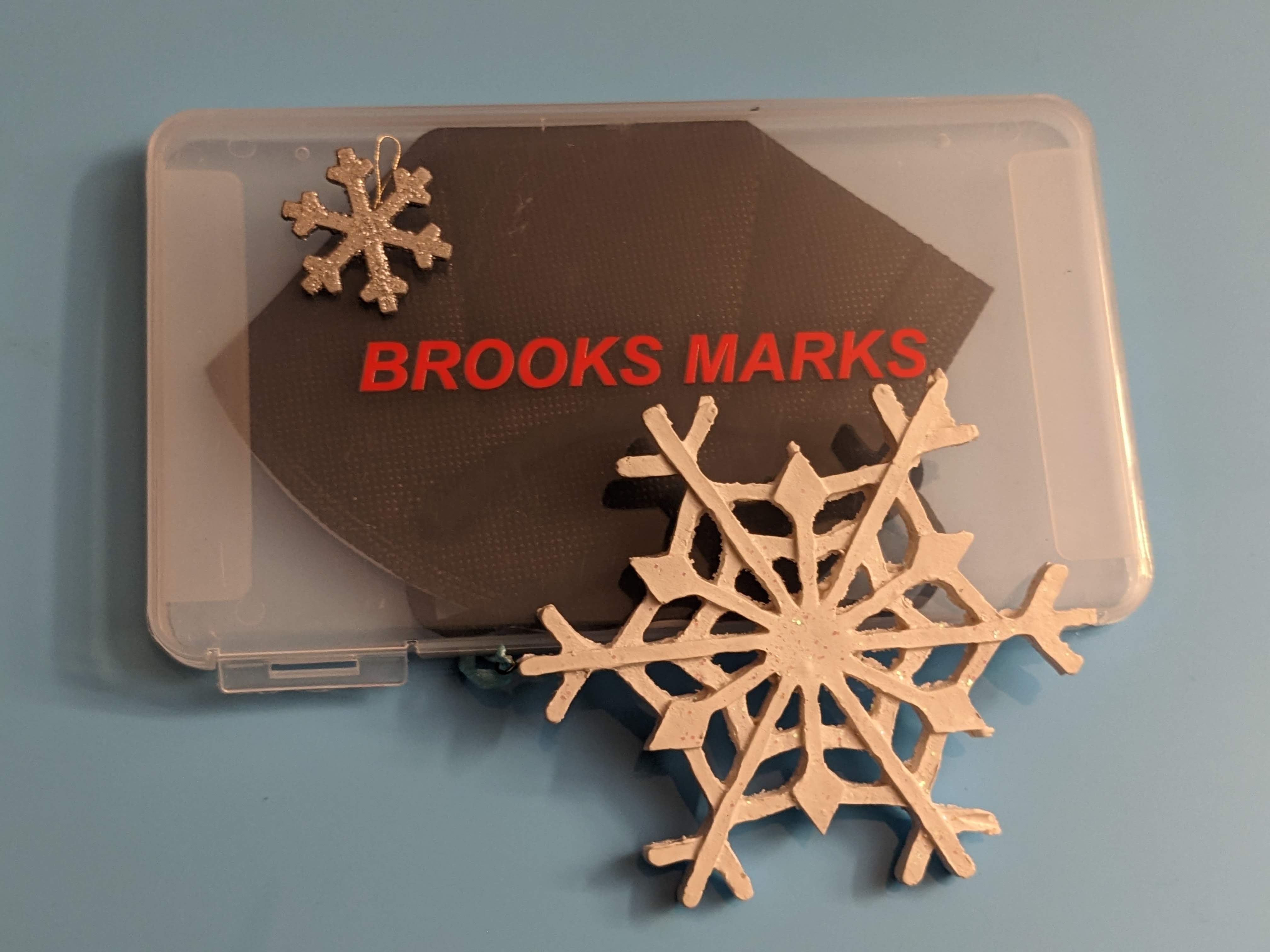Brooks Marks case with snowflakes