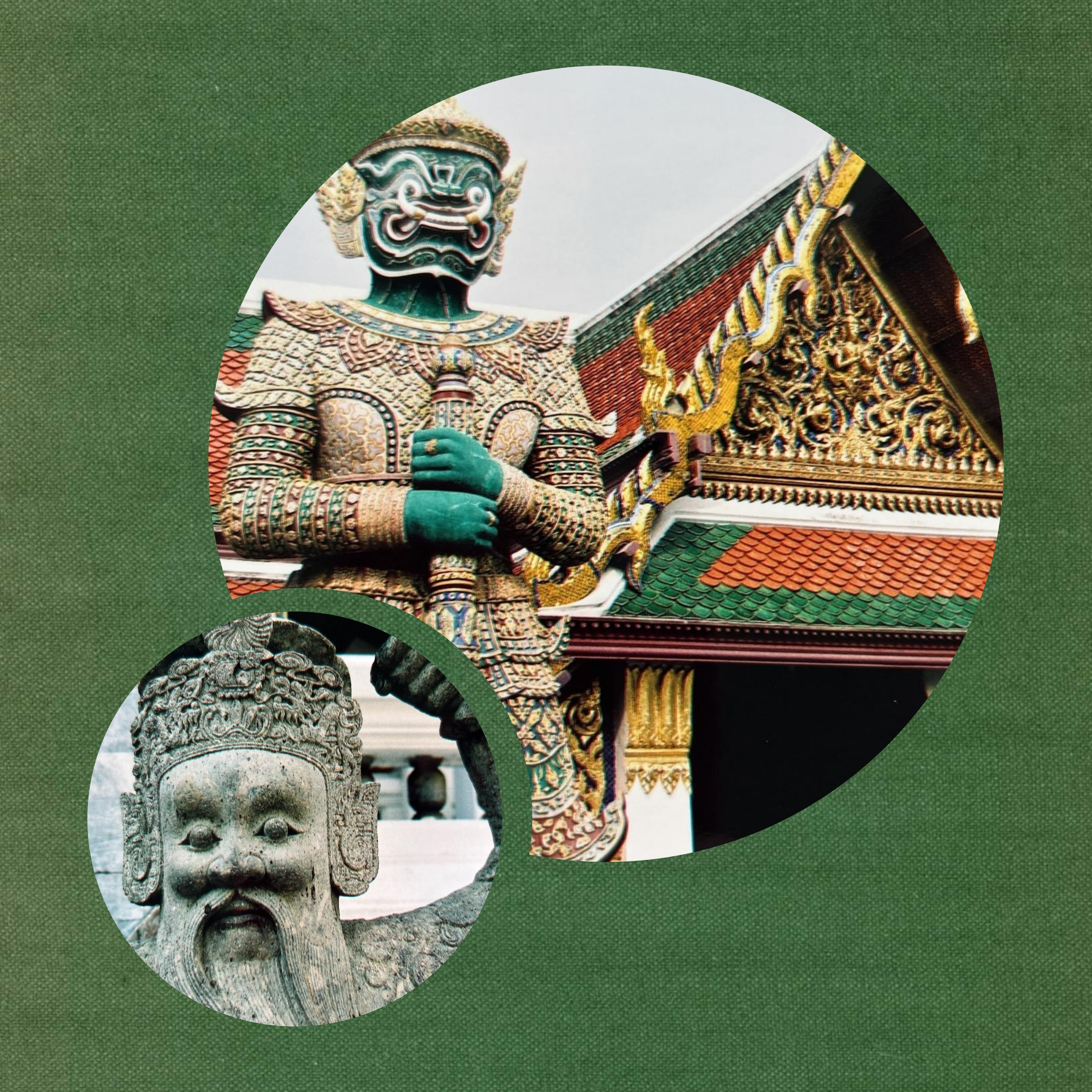 Thai building and statue